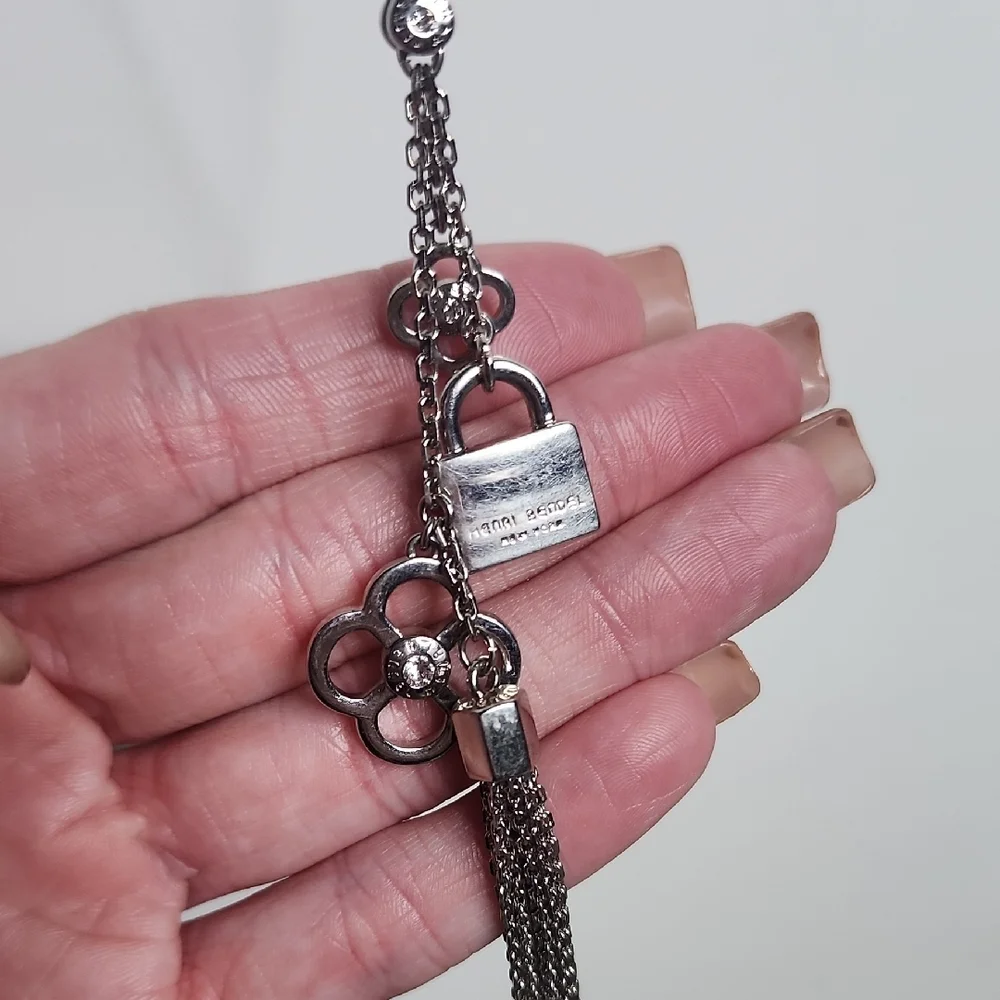 Henri Bendel Silver Double Key Necklace - Picture 2 of 4